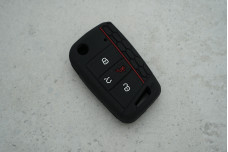 Чохол VW 3+1 кнопки чорний силікон (з червоною лінією)