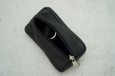 Ключниця OS.9 сумочка шкіра чорна  (2-стор, 130х80мм)