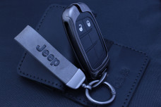 Чохол JEEP сірий мет+шкіра, універсальний