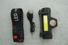 Ліхтар на голову з магнітом (світлодіод.вбудов акум 18650)