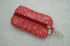 Ключниця шкіра червона з карабіном