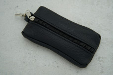 Ключниця шкіра чорна з карабіном