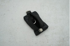 Ключниця OS.9 міні, шкіра чорна (з кільцем, 80*60мм)