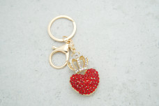 Брелок Серце ажурне зі стразами