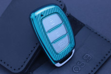 Чохол Hyundai карбон зелений поліуретан