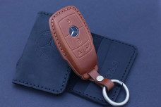 Чохол Mercedes коричнева шкіра