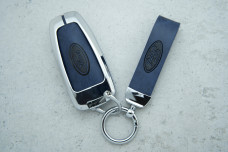 Чохол Chevrolet синій метал шкіра універсальний