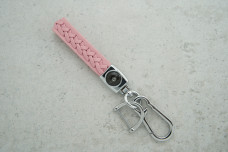 Брелок Bentley плетений ремінець рожевий