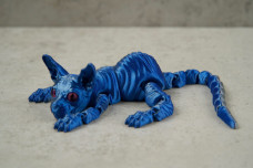 Кіт сфінкс синьо-голубий 3D 19 см