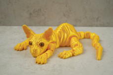 Кіт сфінкс золотий 3D 30 см