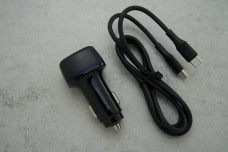 Прикурювач BOROFONE BZ14A Mercury (PD20W+QC3.0 2USB/3A+ кабель Type-C to Type-C) чорний