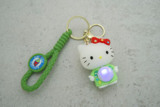 Брелок Hello Kitty зелений світящий+ремінець