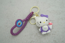 Брелок Hello Kitty фіолетовий світящий+ремінець