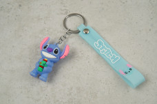 Брелок Стіч з ремінцем мікс зелений та синій