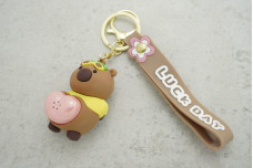 Брелок Капібара жовта з коктейлем (світиться)