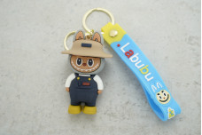 Брелок Лабубу костюм синьо-білий і шляпа