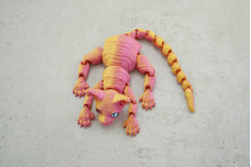 Іграшка Кіт сфінкс жовторожевий 3D 19 см