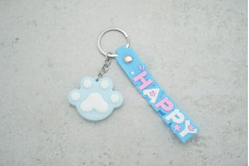 Брелок Лапка HAPPY з ремінцем, блакитний