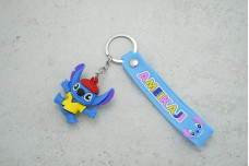 Брелок Стіч в червоній шапці з ремінцем 