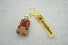 Брелок капібари полуниця з ремінцем + карабін