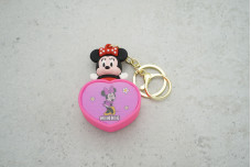 Брелок Серце Мінні Маус рожевий (з карабіном)
