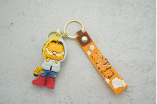 Брелок Гарфілда білий з ремінцем + карабін