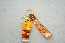 Брелок Гарфілда червонй з ремінцем + карабін