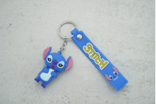 Брелок Стітч  синій з язиком з ремінцем