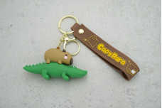 Брелок капібара на крокодилі з ремінцем + карабін