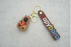 Брелок капібара ход-дог з ремінцем + карабін