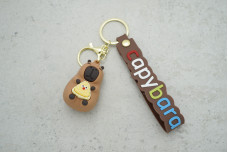 Брелок капібара піца з ремінцем + карабін