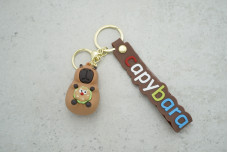 Брелок капібара бургер з ремінцем + карабін