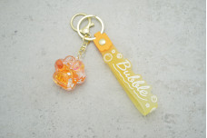 Брелок Лапка "Bubble" жовтий (з ремінцем + карабін)