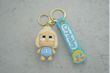 Брелок Cry Baby біле волосся з ремінцем + карабін