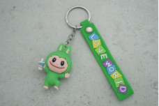 Брелок Labubu Love World зелений з ремінцем