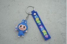 Брелок Labubu Love World синій з ремінцем