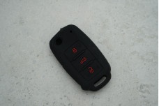 Чохол VW чорно-червоний силікон