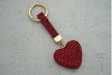 Брелок Серце (з кільцем + карабін)