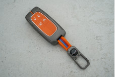 Чохол Fiat метал + силікон помаранчевий