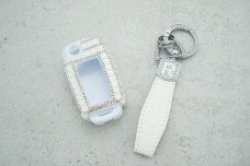 Чохол VW Skoda великі стрази білий, універсальний