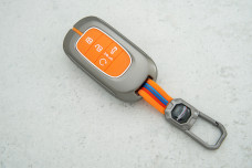 Чохол Honda метал + силікон помаранчевий