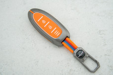 Чохол Nissan помаранчевий силікон + метал