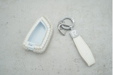 Чохол BMW великі стрази білий