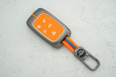 Чохол Land Rover метал+силікон помаранечевий