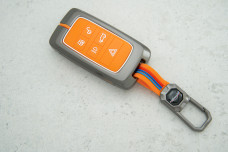 Чохол Land Rover метал+силікон помаранечевий