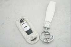 Чохол Mazda малі стрази білий, універсальний