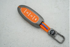 Чохол Nissan метал + силікон помаранчевий