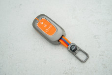 Чохол Honda помаранчевий силікон + метал