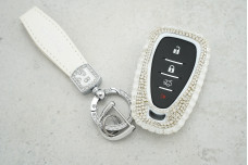 Чохол Chevrolet великі стрази білий, універсальний