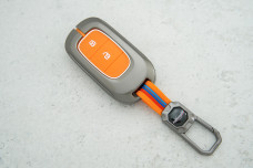 Чохол Honda метал + силікон помаранчевий